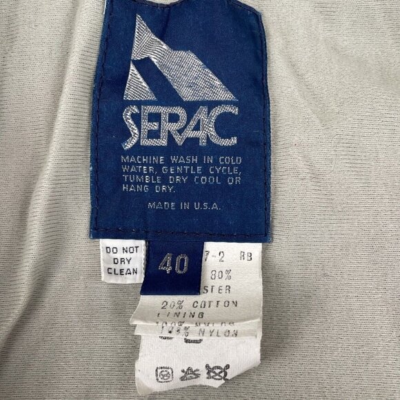Serac Snow/Ski Suit One Piece Men’s 40 Zip Front Poly Blend Vintage USA Black - Picture 6 of 13